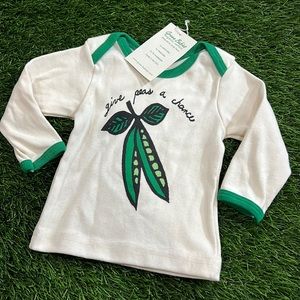 Green Babies Organic Cotton Top “Give Peas A Chance”